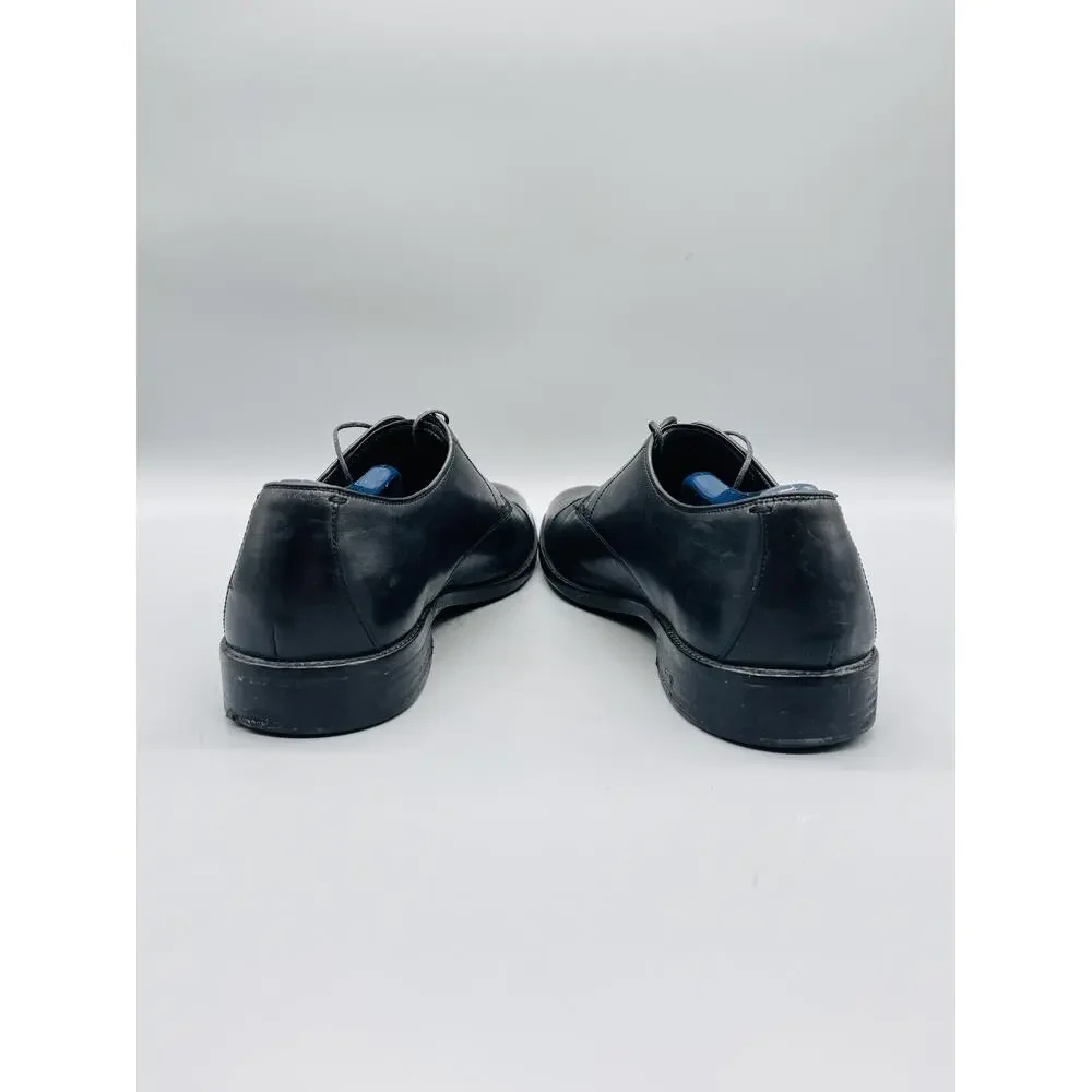 Cole Haan Shoes Mens 9.5 Black Leather Cap Toe Lace Up Derby Oxford Dress Formal